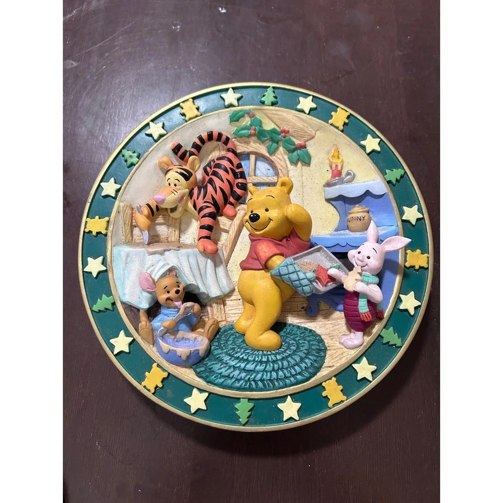 Poohs Winter Wonderland Decorative Plate Disney Winnie Pooh Tigger Piglet Eeyore